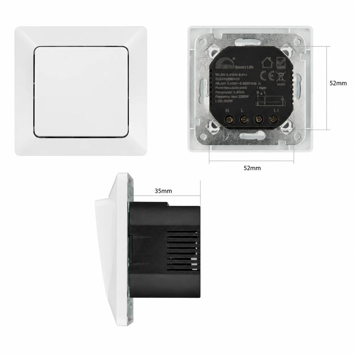 SIRO Smart Lichtschakelaar Merkur zuiver wit