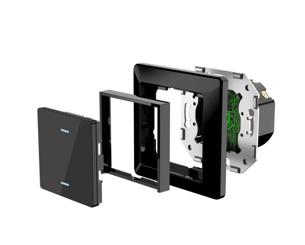 SIRO Smart 2-kanaals lichtschakelaar Venus zwart