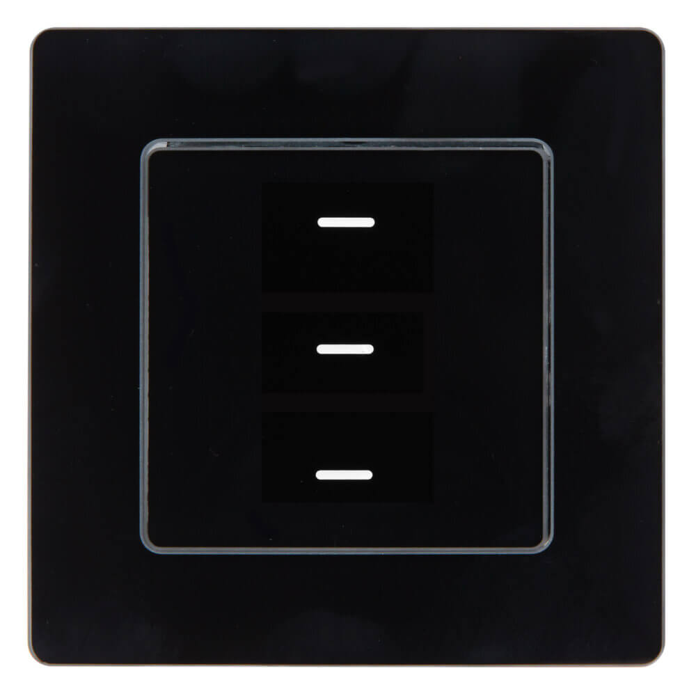 SIRO Smart 3-channel light switch Venus black