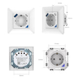 SIRO Smart inbouwstopcontact Venus met USB &amp; USB-C zwart