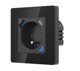 SIRO Smart inbouwstopcontact Venus met USB &amp; USB-C zwart