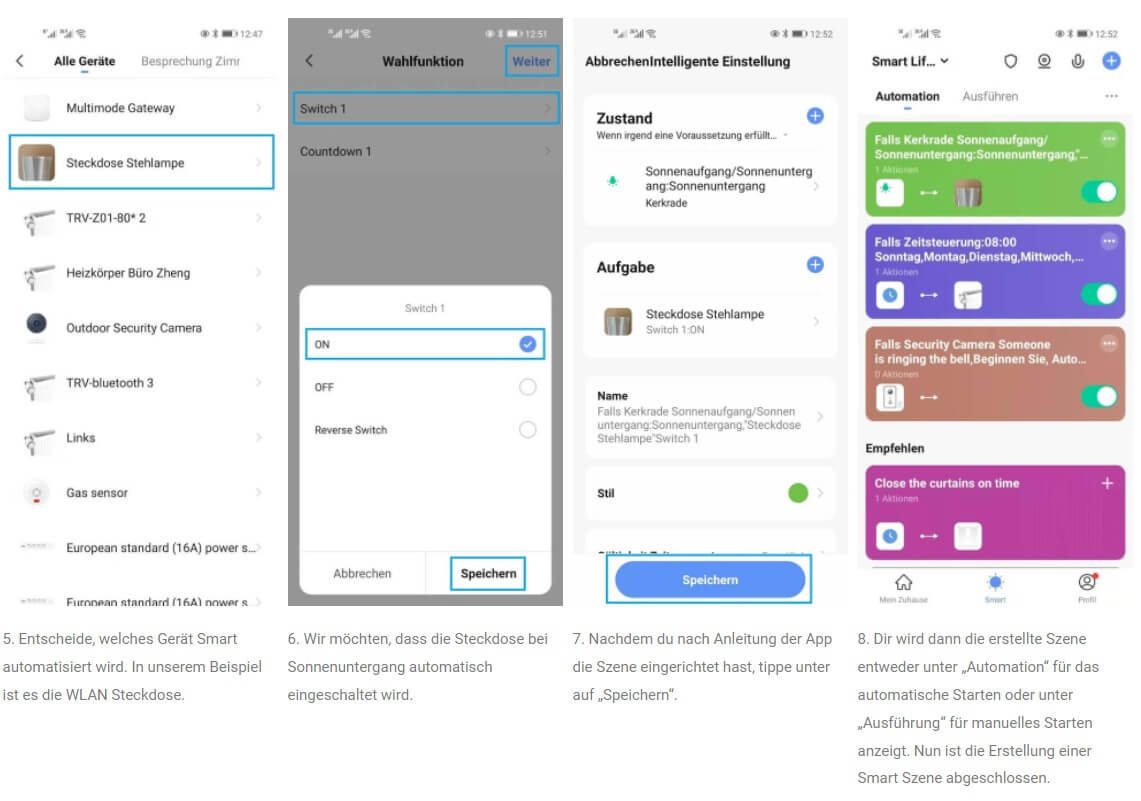 Szene in der Smart Life App erstellen – Schritt 2