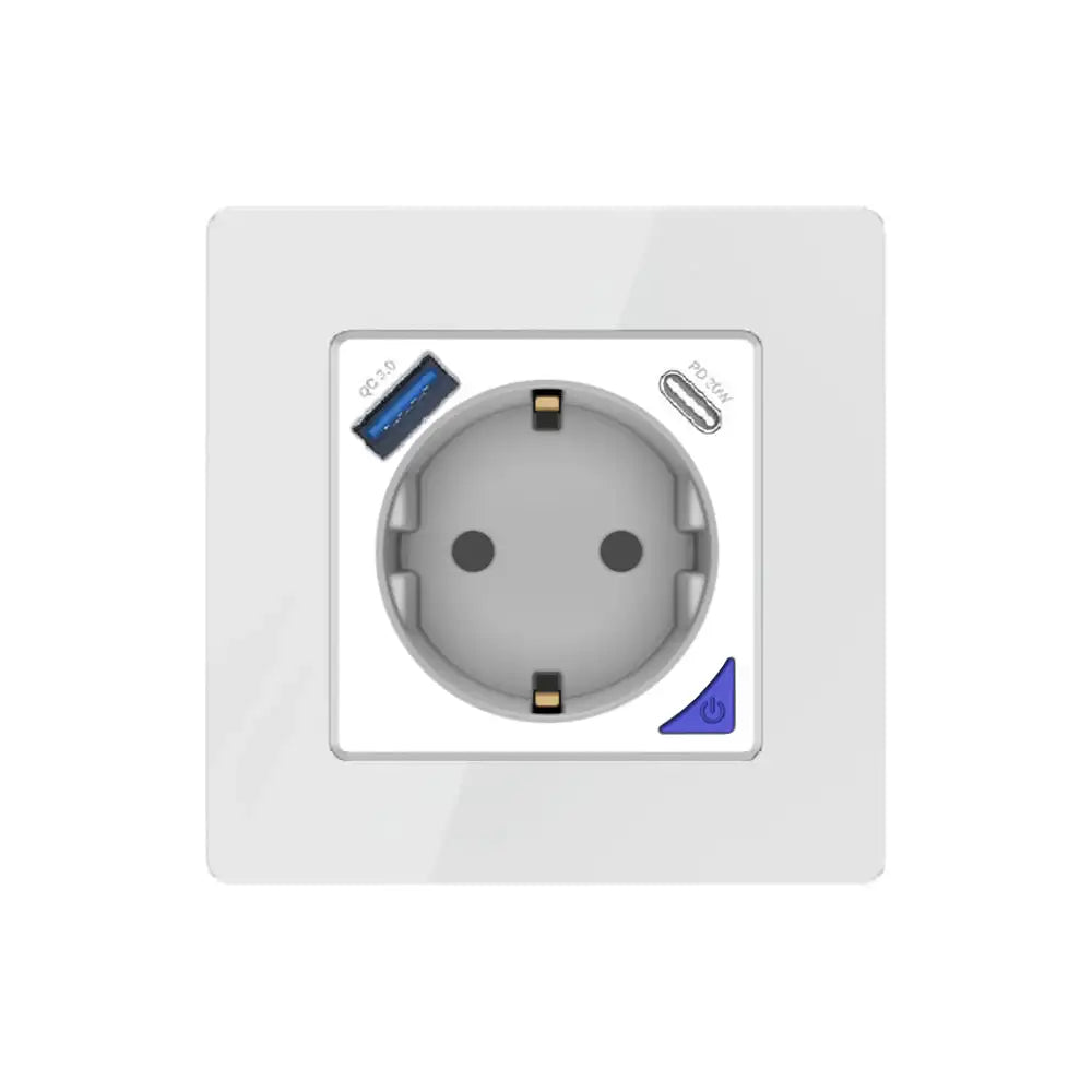 SIRO Smart inbouwstopcontact Venus met USB &amp; USB-C wit