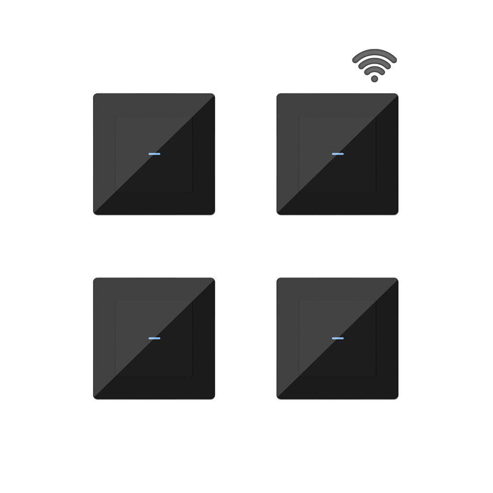 SIRO Smart Light Switch Venus Zwart 4-pack